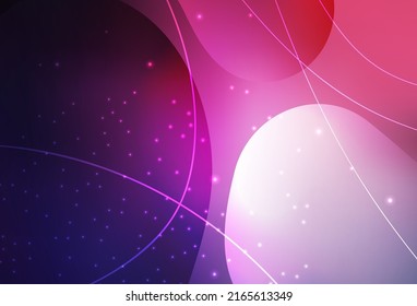 Dark Purple, Pink vector Glitter abstract illustration with colorful dots, lines. Glitter abstract illustration with blurred drops of rain. Simple design for your web site.