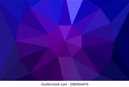 Dark Purple, Pink vector gradient triangles texture with a gem in a centre. Polygonal illustration, which consists of triangles. Pattern for a brand book's backdrop.