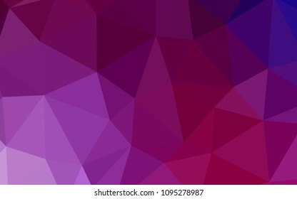 Dark Purple, Pink vector gradient triangles pattern. Elegant bright polygonal illustration with gradient. Completely new template for your banner.