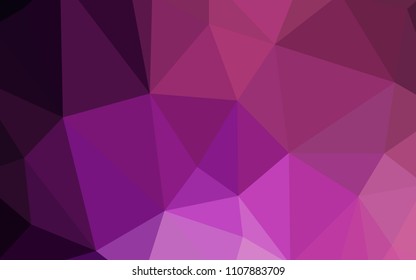 Dark Purple, Pink vector gradient triangles pattern. Elegant bright polygonal illustration with gradient. Brand new style for your business design.