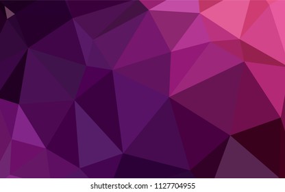 Dark Purple, Pink vector gradient triangles pattern. Shining colorful illustration with triangles. Pattern for a brand book's backdrop.