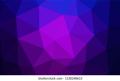 Dark Purple, Pink vector gradient triangles pattern. Creative geometric illustration in Origami style with gradient. Completely new template for your banner.
