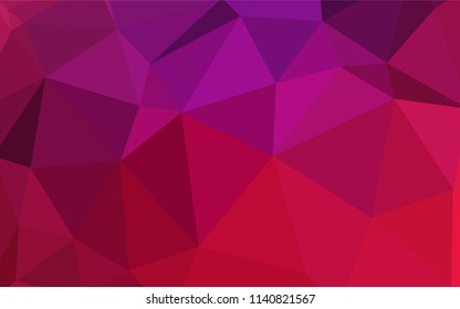 Dark Purple, Pink vector gradient triangles texture. Polygonal abstract illustration with gradient. New template for your brand book.