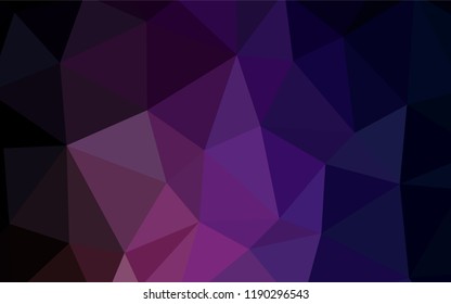 Dark Purple, Pink vector gradient triangles pattern. Colorful illustration in abstract style with triangles. Completely new template for your banner.