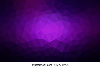 Dark Purple, Pink vector gradient triangles texture. Colorful illustration in polygonal style with gradient. Brand new design for your business.
