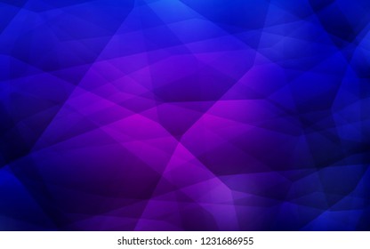 Dark Purple, Pink vector gradient triangles template. A completely new color illustration in a polygonal style. Template for cell phone's backgrounds.