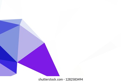 Dark Purple, Pink vector gradient triangles template. Glitter abstract illustration with an elegant triangles. Completely new template for your banner.