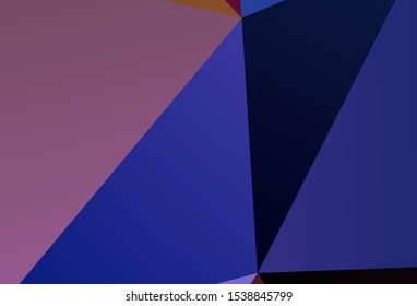 Dark Purple, Pink vector gradient triangles texture. Creative illustration in halftone style with triangles. A completely new design for your leaflet.