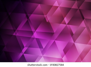 Púrpura oscuro, gradiente vector rosado triángulos de textura. Ilustración colorida en estilo abstracto con triángulos. Una nueva textura para tu sitio web.