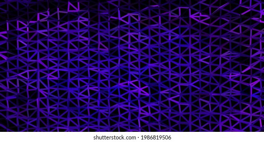 Dark purple, pink vector gradient polygon texture. Illustration in broken glass style with triangles. Wallpaper for your web apps.