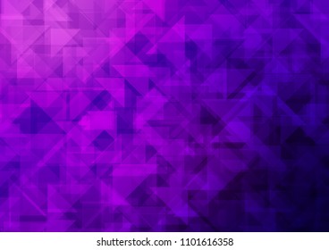Dark Purple, Pink vector hexagon mosaic triangle mosaic. A completely new color illustration in a vague style. A completely new template for your business design.