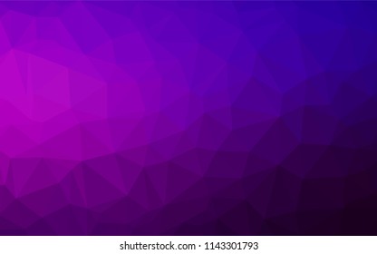 Dark Purple, Pink vector hexagon mosaic texture. A completely new color illustration in a vague style. The textured pattern can be used for background.
