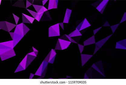 Dark Purple, Pink vector hexagon mosaic cover. Colorful illustration in abstract style with gradient. The completely new template can be used for your brand book.