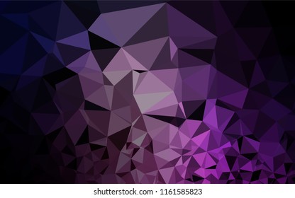 Dark Purple, Pink vector hexagon mosaic cover. Creative geometric illustration in Origami style with gradient. A completely new template for your business design.