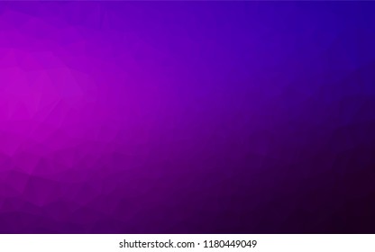 Dark Purple, Pink vector hexagon mosaic cover. Shining colored illustration in a Brand new style. A new texture for your design.