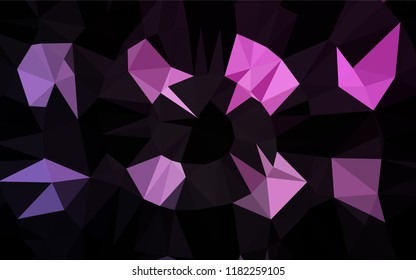 Dark Purple, Pink vector hexagon mosaic cover. Glitter abstract illustration with an elegant design. Brand new design for your business.