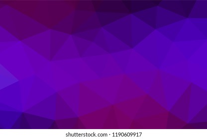 Dark Purple, Pink vector hexagon mosaic texture. Shining illustration, which consist of triangles. The elegant pattern can be used as part of a brand book.