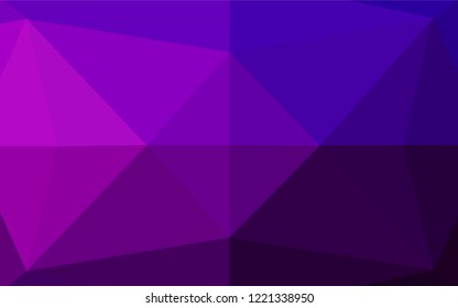 Dark Purple, Pink vector hexagon mosaic template. Brand new colored illustration in blurry style with gradient. A new texture for your design.