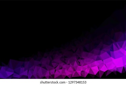 Dark Purple, Pink vector hexagon mosaic texture. Shining colored illustration in a Brand new style. The best triangular design for your business.