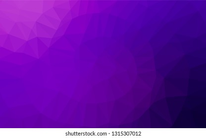 Dark Purple, Pink vector hexagon mosaic template. Brand new colored illustration in blurry style with gradient. The polygonal design can be used for your web site.