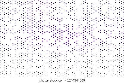 Dark Purple, Pink vector illustration which consist of circles. Dotted gradient design for your business. Creative geometric background in halftone style with colored spots.