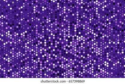 Dark Purple, Pink vector illustration which consist of circles. Dotted gradient design for your business. Creative geometric background in halftone style with colored spots.