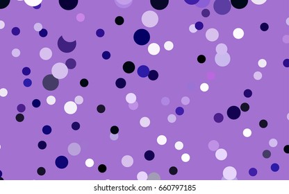 Dark Purple, Pink vector illustration which consist of circles. Dotted gradient design for your business. Creative geometric background in halftone style with colored spots.