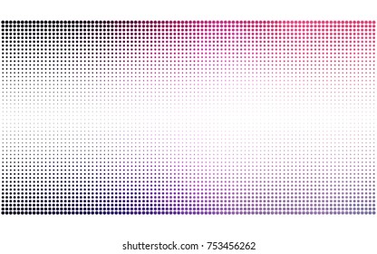 Dark Purple, Pink vector illustration which consist of circles. Dotted gradient design for your business. Creative geometric background in halftone style with colored spots.