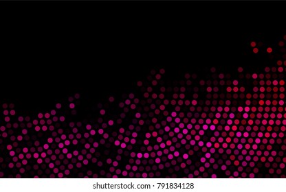 Dark Purple, Pink vector illustration which consist of circles. Dotted gradient design for your business. Creative geometric background in halftone style with colored spots.