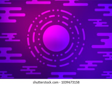 Dark Purple, Pink vector indian curved template. A completely new color illustration in doodle style. A completely new template for your business design.