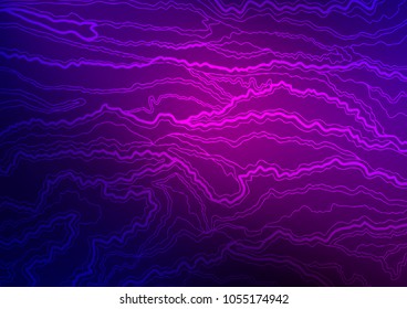 Dark Purple, Pink vector indian curved template. Geometric doodle illustration in Origami style with gradient. A completely new design for your business.