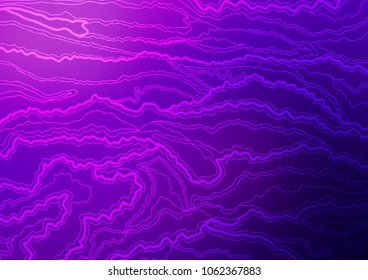 Dark Purple, Pink vector indian curved pattern. Decorative shining illustration with doodles on abstract template. A completely new design for your business.