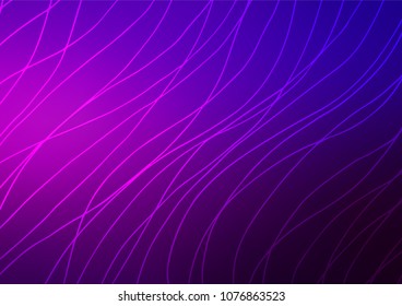 Dark Purple, Pink vector indian curved template. Shining colored illustration with doodles in Arabic style. Brand-new design for your business.