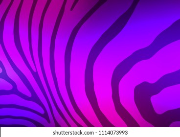 Dark Purple, Pink vector indian curved template. Brand-new colored illustration in blurry style with doodles. The best blurred design for your business.