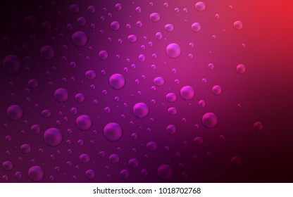 Dark Purple, Pink vector layout with circle shapes. Abstract illustration with colored bubbles in nature style. The pattern can be used for ads, leaflets of liquid.