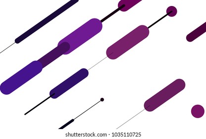 Dark Purple, Pink vector layout with flat lines. Capsules on blurred abstract background with gradient. Smart design for your business advert.