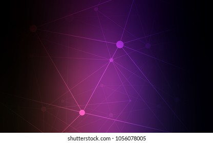 Dark Purple, Pink vector layout with circles, lines. Illustration with set of colorful abstract circles and lines. Pattern can be used for beautiful websites.