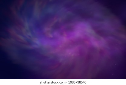 Dark Purple, Pink vector layout with cosmic stars. Shining illustration with sky stars on abstract template. Pattern for astronomy websites.