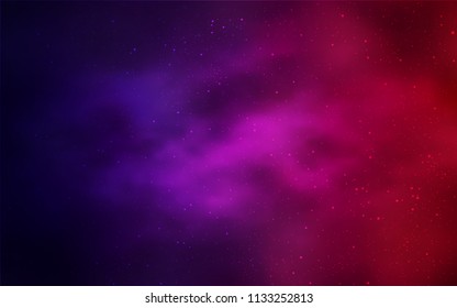 Dark Purple, Pink vector layout with cosmic stars. Glitter abstract illustration with colorful cosmic stars. Best design for your ad, poster, banner.