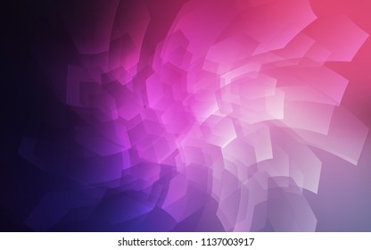 Dark Purple, Pink vector layout with hexagonal shapes. Glitter abstract illustration in hexagonal style. Pattern for ads, leaflets.