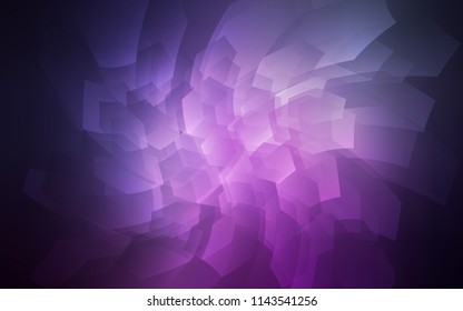 Dark Purple, Pink vector layout with hexagonal shapes. Abstract illustration with colorful hexagons. New design for website's poster, banner.