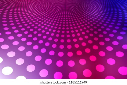Dark Purple, Pink vector layout with circle shapes. Blurred decorative design in abstract style with bubbles. Pattern can be used as texture of wallpapers.