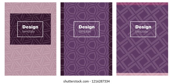 Dark Purple, Pink vector layout for Leaflets. Beautiful colorful sample in abstract style. Pattern for business books, journals.