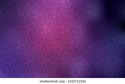 Dark Purple, Pink vector layout with lines, rectangles. Glitter abstract illustration with rectangular shapes. Best design for your ad, poster, banner.