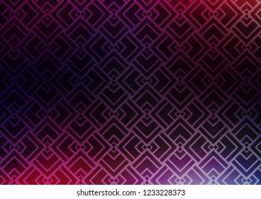Dark Purple, Pink vector layout with flat lines. Lines on blurred abstract background with gradient. Pattern for ads, posters, banners.
