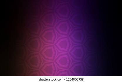 Dark Purple, Pink vector layout with hexagonal shapes. Abstract illustration with colorful hexagons. Pattern for your ad, booklets.