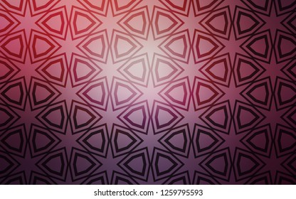 Dark Purple, Pink vector layout with bright stars. Decorative illustration with stars on abstract template. Pattern for new year ad, booklets.