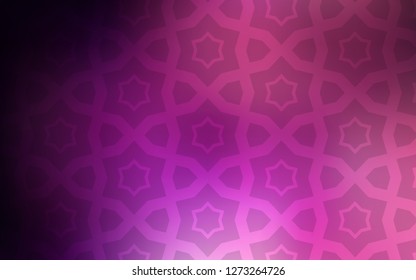 Dark Purple, Pink vector layout with bright stars. Shining colored illustration with stars. Pattern for new year ad, booklets.