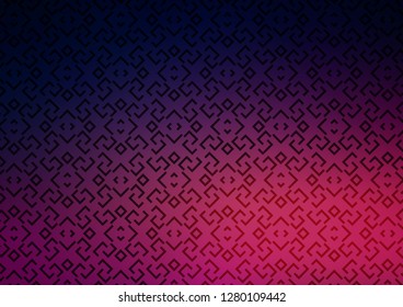 Dark Purple, Pink vector layout with flat lines. Shining colored illustration with narrow lines. Best design for your ad, poster, banner.