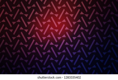 Dark Purple, Pink vector layout with lines, triangles. Illustration with set of colorful triangles, lines. Best design for poster, banner.